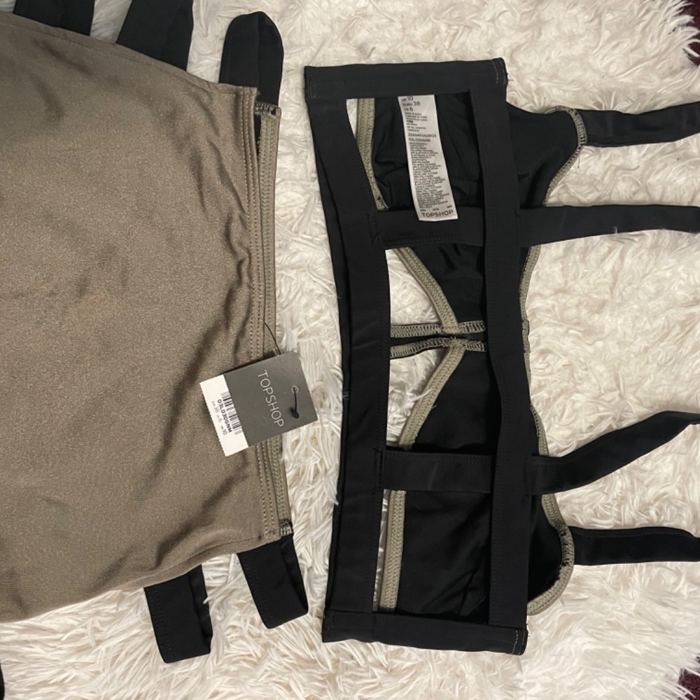 Topshop Two Piece High Waist Swim Suit - Picture 6 of 11